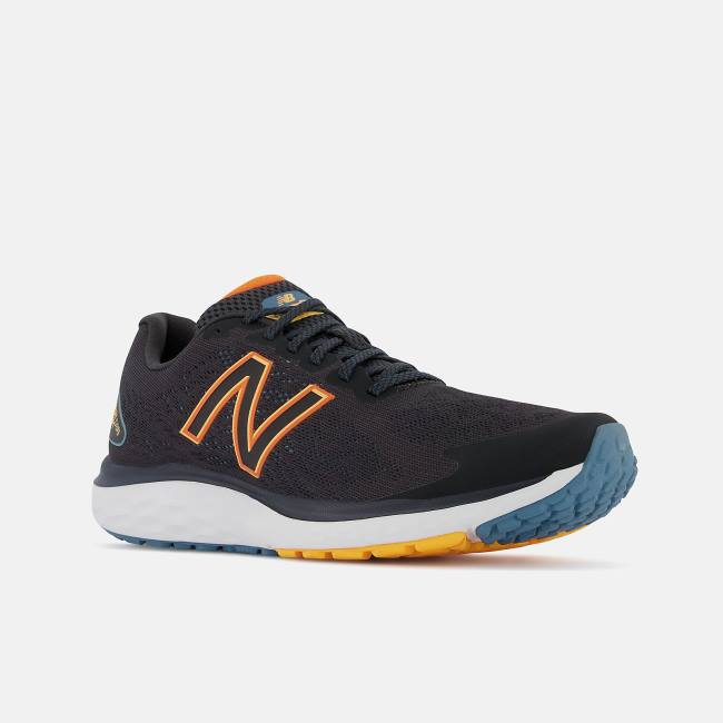 Adidasi Alergare Barbati New Balance Fresh Foam 680v7 Negrii Portocalii Cais | NB176IJM