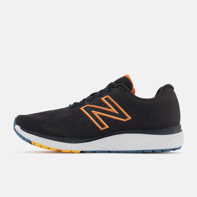 Adidasi Alergare Barbati New Balance Fresh Foam 680v7 Negrii Portocalii Cais | NB176IJM