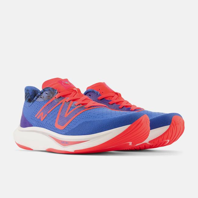 Adidasi Alergare Barbati New Balance NYC Marathon Fuel Cell Rebel V3 Albastri Inchis Rosii | NB497HUR