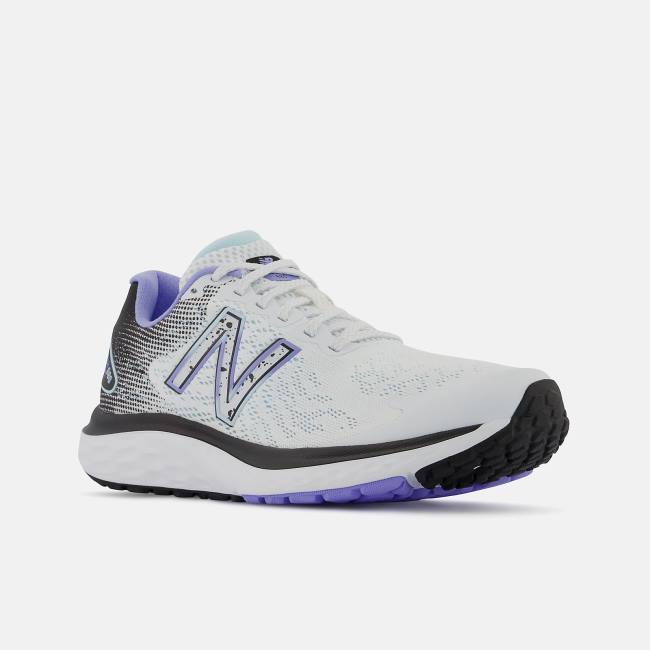 Adidasi Alergare Dama New Balance Fresh Foam 680v7 Albi Negrii Violet | NB065MHC