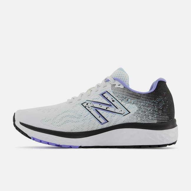 Adidasi Alergare Dama New Balance Fresh Foam 680v7 Albi Negrii Violet | NB065MHC