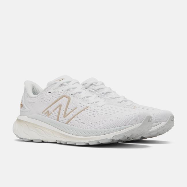 Adidasi Alergare Dama New Balance Fresh Foam X 860v13 Albi Gri Deschis Aurii Deschis Metal | NB370BGA