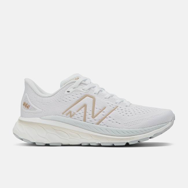 Adidasi Alergare Dama New Balance Fresh Foam X 860v13 Albi Gri Deschis Aurii Deschis Metal | NB370BGA