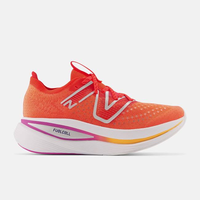 Adidasi Alergare Dama New Balance FuelCell SuperComp Trainer Rosii Argintii | NB897HLF