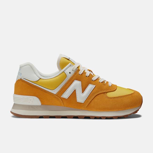 Adidași Barbati New Balance 574 Aurii Albi | NB804AGU