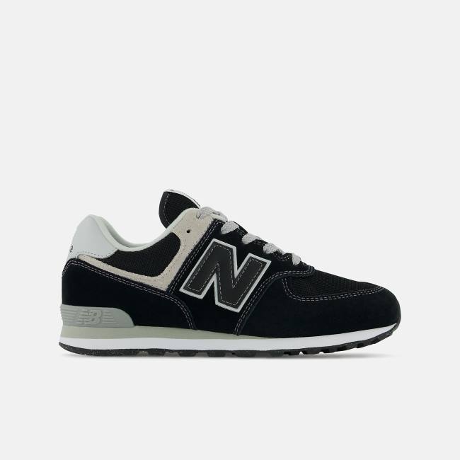 Adidași Copii New Balance 574 Core Negrii Albi | NB385ESF