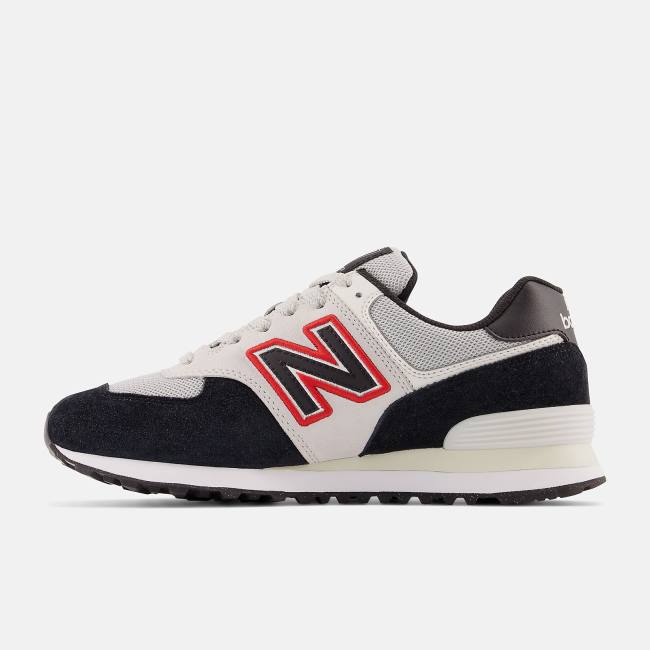 Adidași Dama New Balance 574 Negrii Rosii | NB617OQA