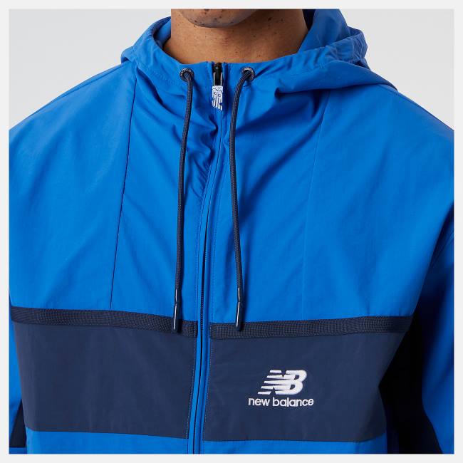 Geaca Barbati New Balance NB Athletics Amplified Windbreaker Albastri Inchis | NB956CVB