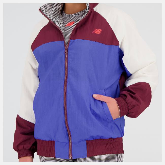 Geaca Dama New Balance Windbreaker Albi Rosii Violet | NB813WQV