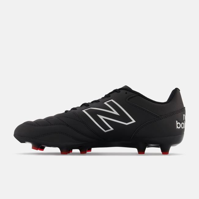 Ghete Fotbal Barbati New Balance 442 V2 TEAM FG Negrii Albi | NB324WEC