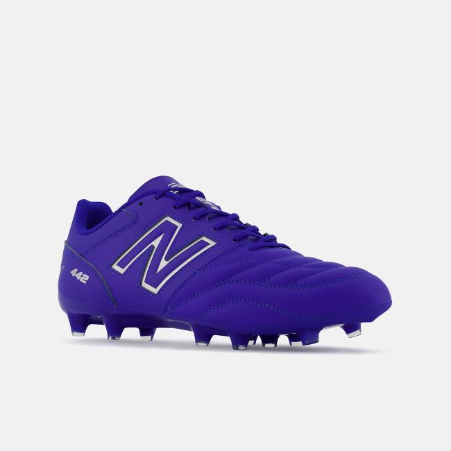 Ghete Fotbal Barbati New Balance 442 V2 TEAM FG Albastri Albi | NB401XCV