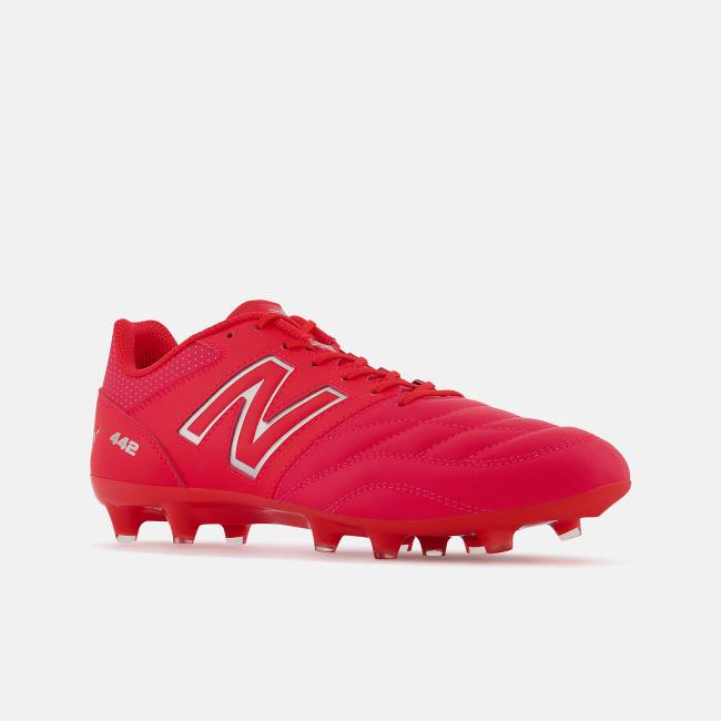 Ghete Fotbal Barbati New Balance 442 V2 TEAM FG Rosii Albi | NB580DWS