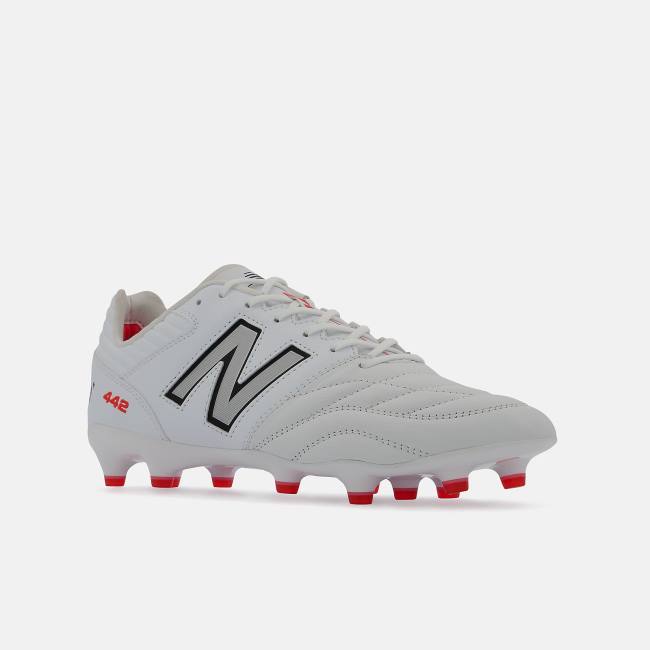 Ghete Fotbal Barbati New Balance 442 V2 PRO FG Albi Argintii | NB810FBE