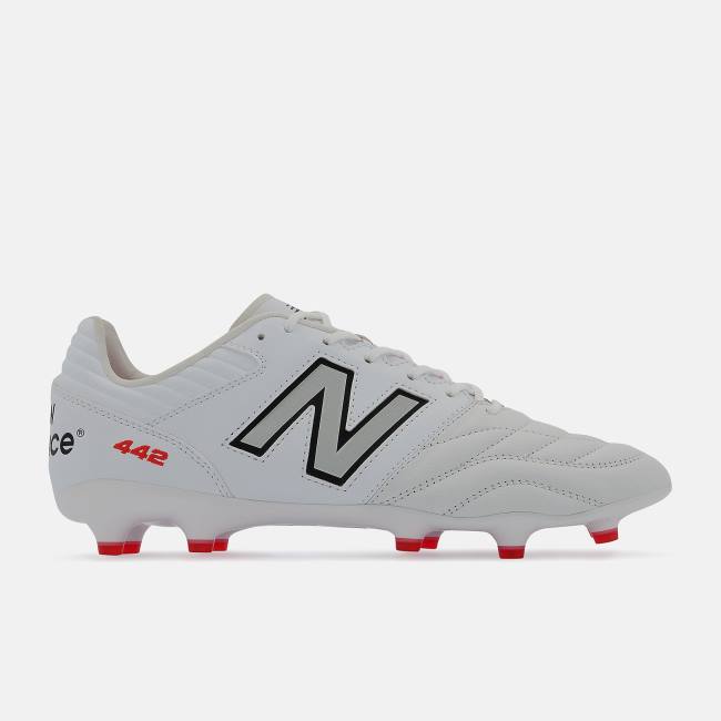 Ghete Fotbal Barbati New Balance 442 V2 PRO FG Albi Argintii | NB810FBE