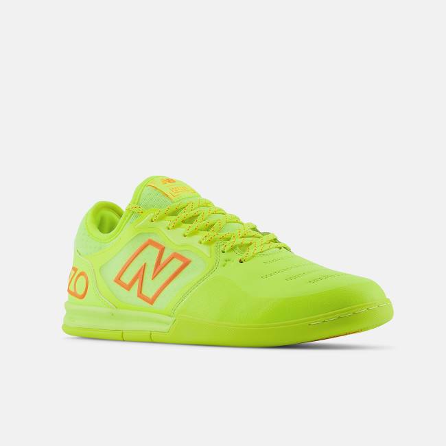 Ghete Fotbal Barbati New Balance Audazo v5+ Pro IN Portocalii Verzi Deschis | NB325OZM