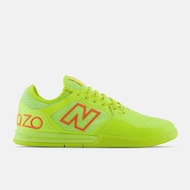 Ghete Fotbal Barbati New Balance Audazo v5+ Pro IN Portocalii Verzi Deschis | NB325OZM