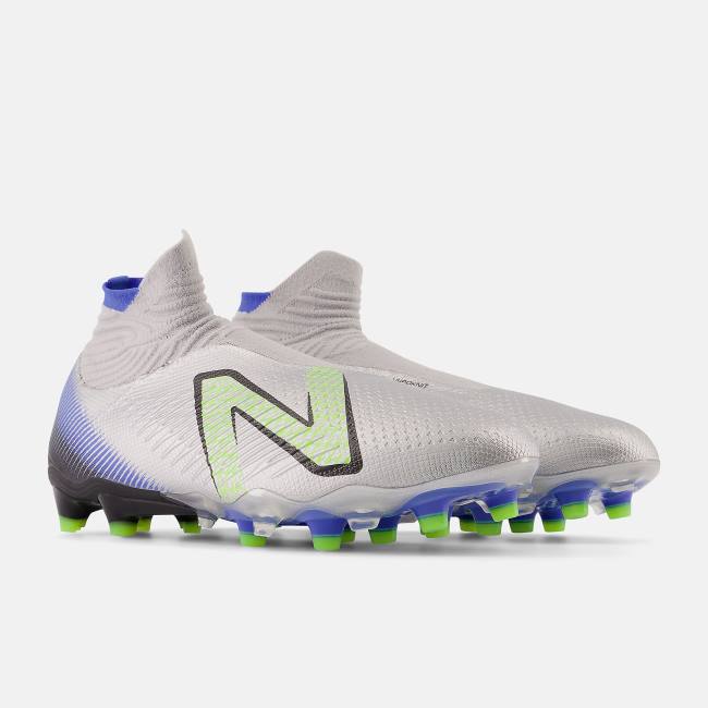 Ghete Fotbal Barbati New Balance Tekela v4 Pro FG Argintii Negrii Albastru Deschis | NB952JKU