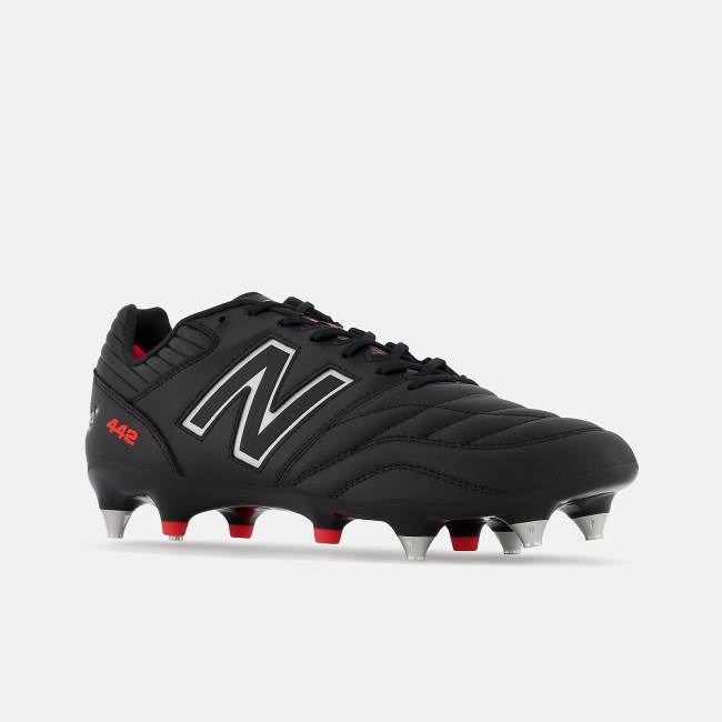 Ghete Fotbal Dama New Balance 442 V2 PRO SG Negrii Argintii | NB396SZU