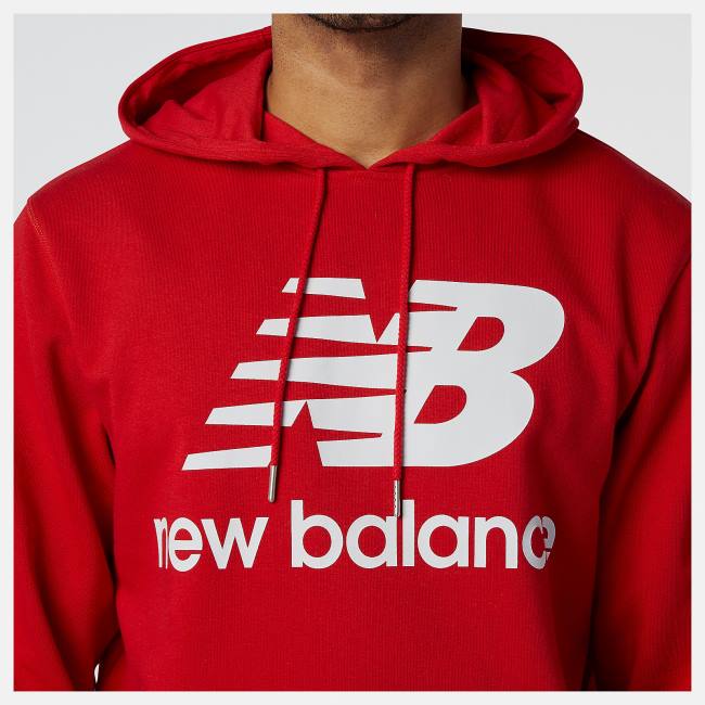 Hanorac Cu Gluga Barbati New Balance NB Essentials Pullover Rosii | NB267BDA