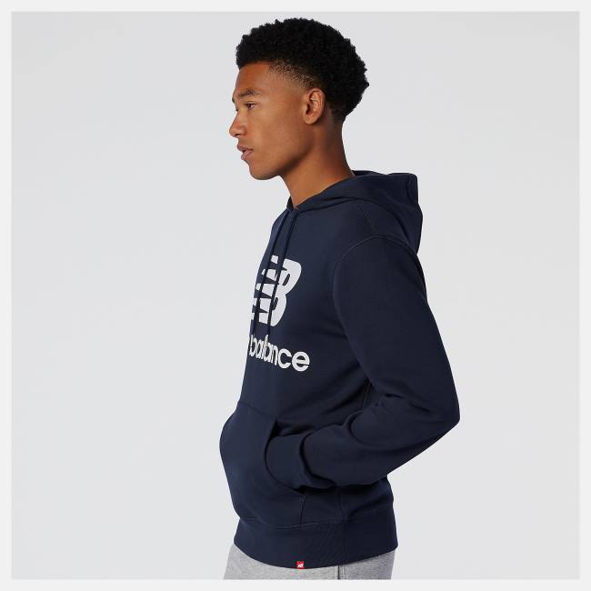 Hanorac Cu Gluga Barbati New Balance NB Essentials Pullover Bleumarin | NB706PWQ