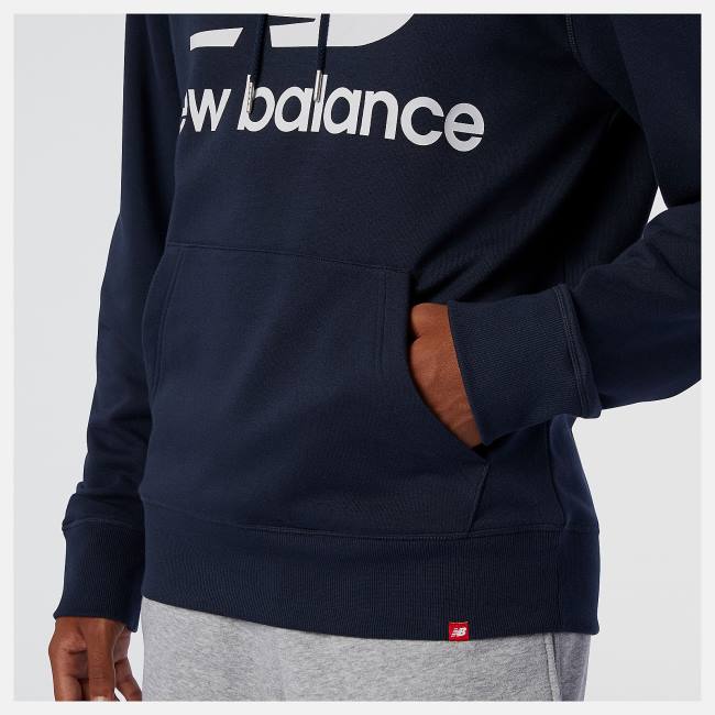 Hanorac Cu Gluga Barbati New Balance NB Essentials Pullover Bleumarin | NB706PWQ