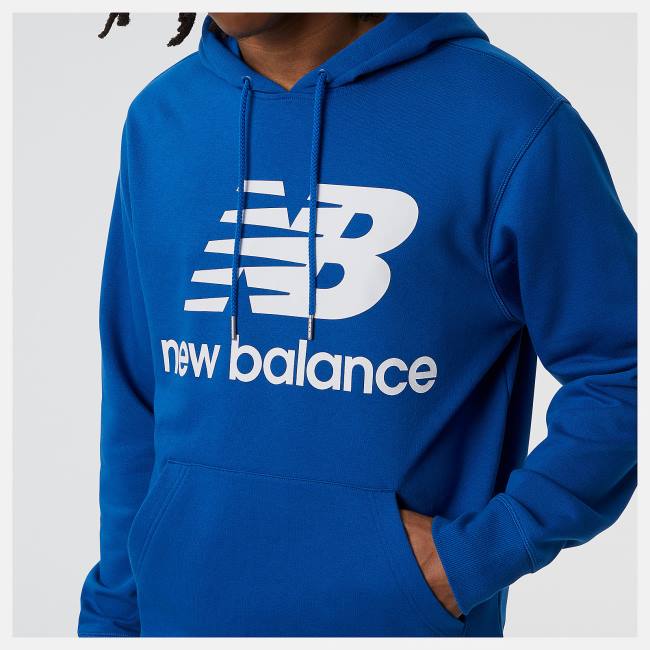 Hanorac Cu Gluga Barbati New Balance NB Essentials Pullover Albastri | NB743VXF