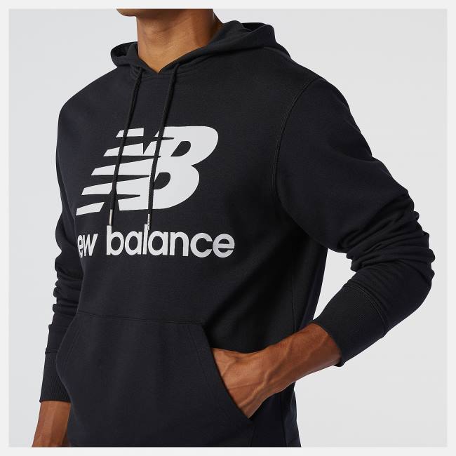 Hanorac Cu Gluga Barbati New Balance NB Essentials Pullover Negrii | NB978JCW