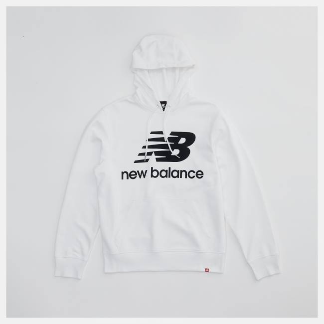 Hanorac Cu Gluga Barbati New Balance NB Essentials Pullover Albi | NB984DNJ