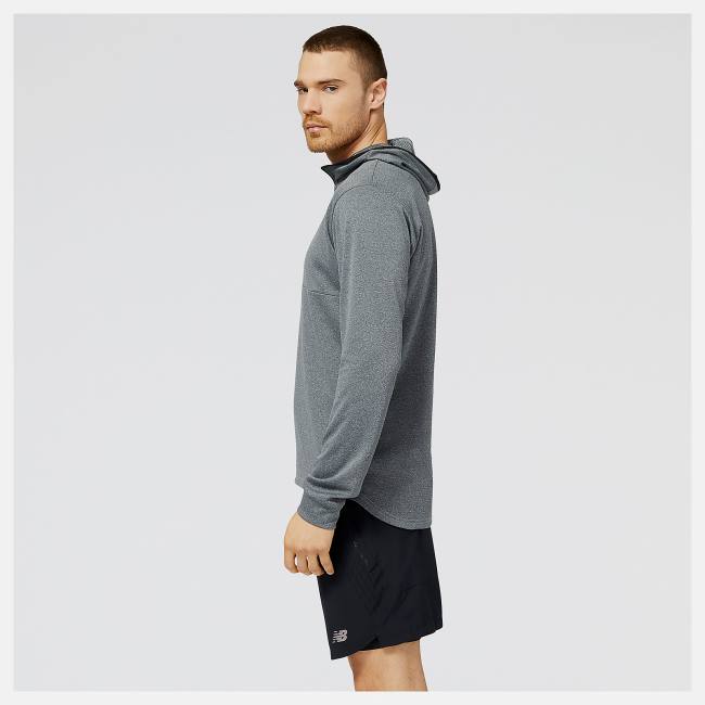 Hanorac Cu Gluga Barbati New Balance NYC Marathon Tenacity Quarter Zip Gri Deschis | NB346ZCR