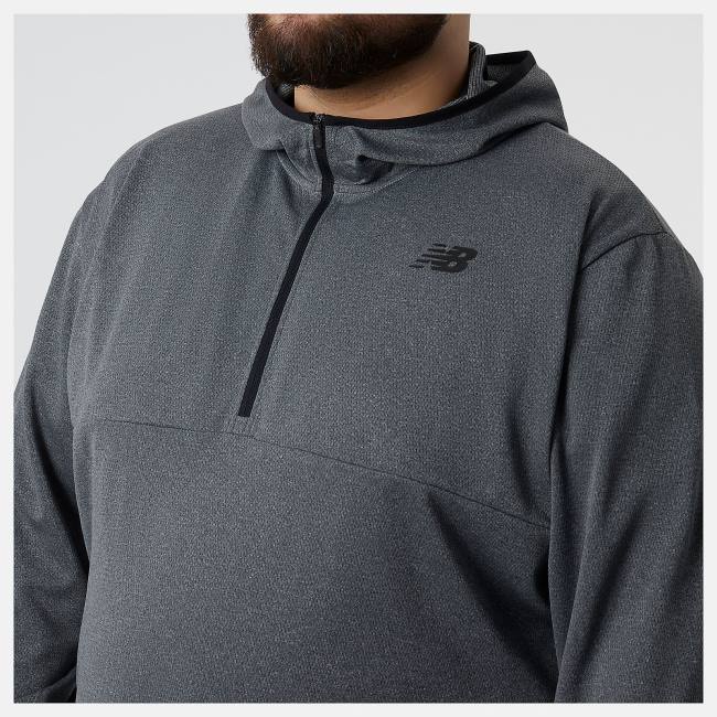 Hanorac Cu Gluga Barbati New Balance Tenacity Cu Glugă 1/4 Zip Gri Deschis | NB014AQJ