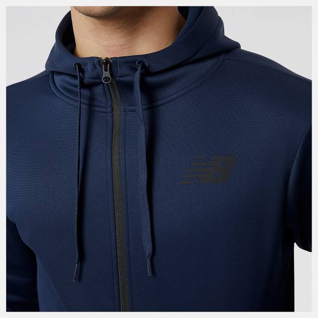 Hanorac Cu Gluga Barbati New Balance Tenacity Performance Fleece Full Zip Bej Indigo | NB671SZL