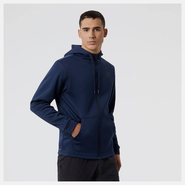 Hanorac Cu Gluga Barbati New Balance Tenacity Performance Fleece Full Zip Bej Indigo | NB671SZL