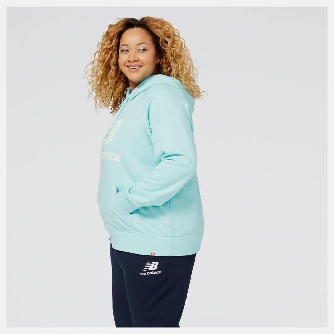 Hanorac Cu Gluga Dama New Balance NB Essentials Pullover Albastri | NB670PCL