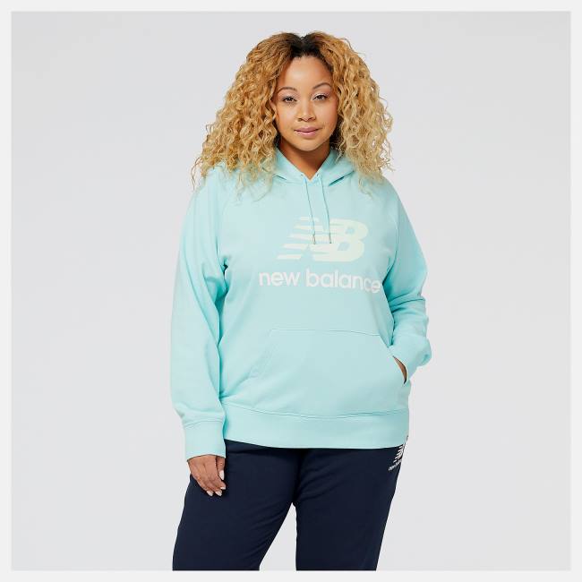 Hanorac Cu Gluga Dama New Balance NB Essentials Pullover Albastri | NB670PCL