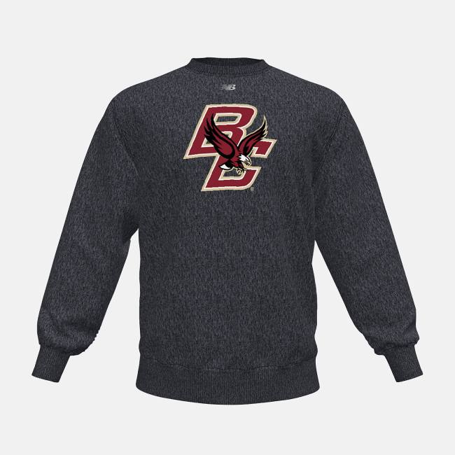 Hanorace Barbati New Balance NB Crew Fleece (Boston College) Negrii | NB749MCN