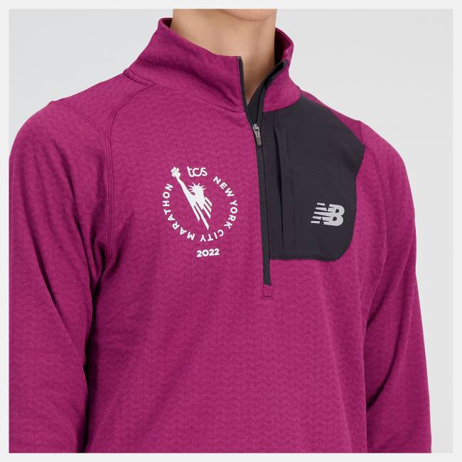 Hanorace Barbati New Balance NYC Marathon NB Heat Grid Half Zip Violet | NB216NVR