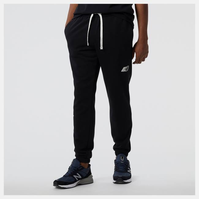 Pantaloni Barbati New Balance NB Essentials Magnify Fleece Jogger Negrii | NB134PLU