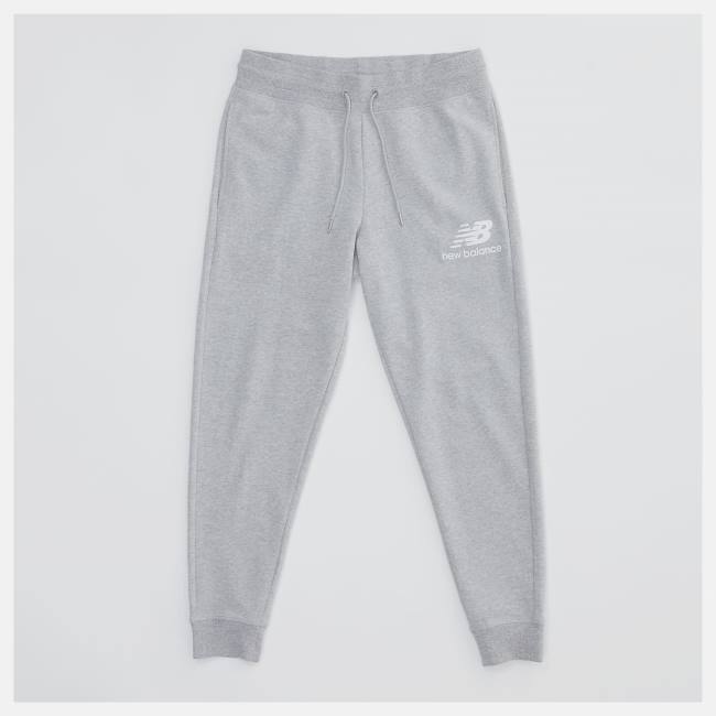 Pantaloni Barbati New Balance NB Essentials Stacked Logo Sweatpant Gri | NB384CEM