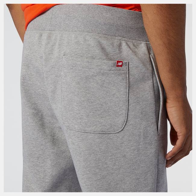 Pantaloni Barbati New Balance NB Essentials Stacked Logo Sweatpant Gri | NB384CEM