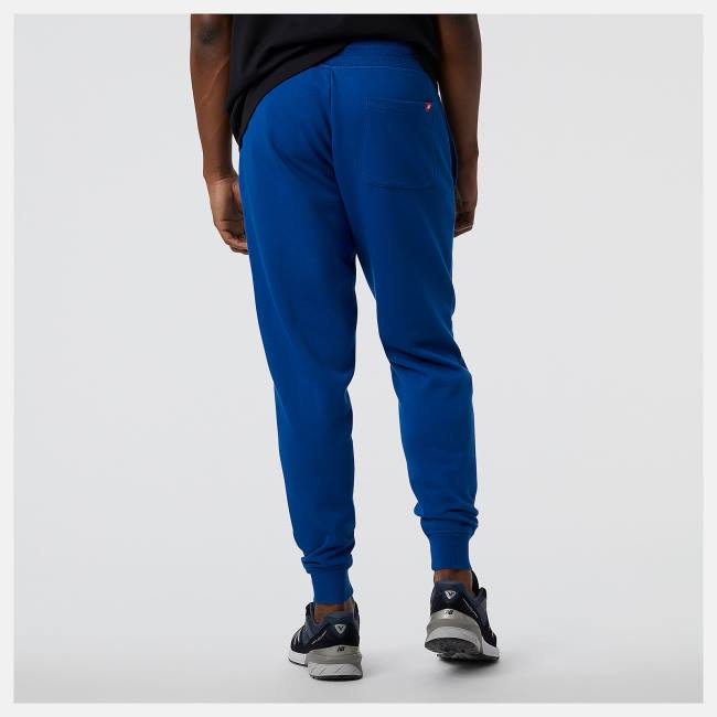 Pantaloni Barbati New Balance NB Essentials Stacked Logo Sweatpant Albastri | NB673WRM