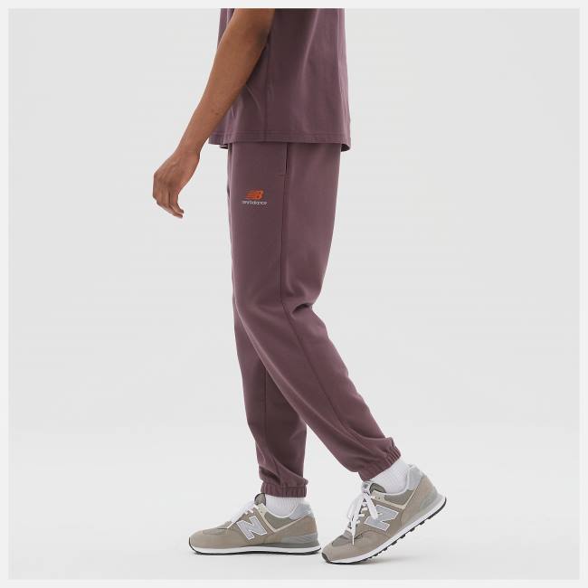 Pantaloni Barbati New Balance Uni-ssentials French Terry Sweatpant Rosii | NB234PFC