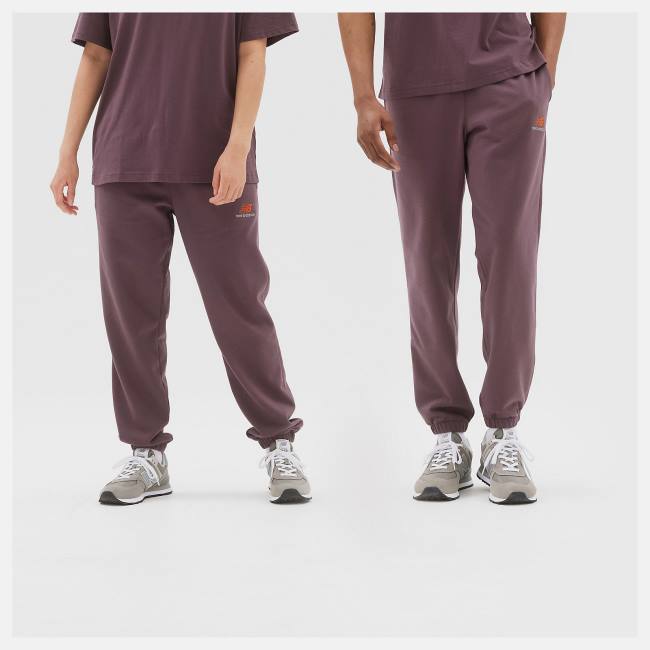 Pantaloni Barbati New Balance Uni-ssentials French Terry Sweatpant Rosii | NB234PFC