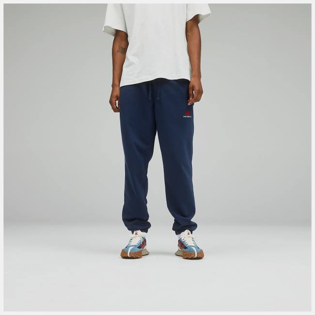 Pantaloni Barbati New Balance Uni-ssentials French Terry Sweatpant Bej Indigo | NB541RBI