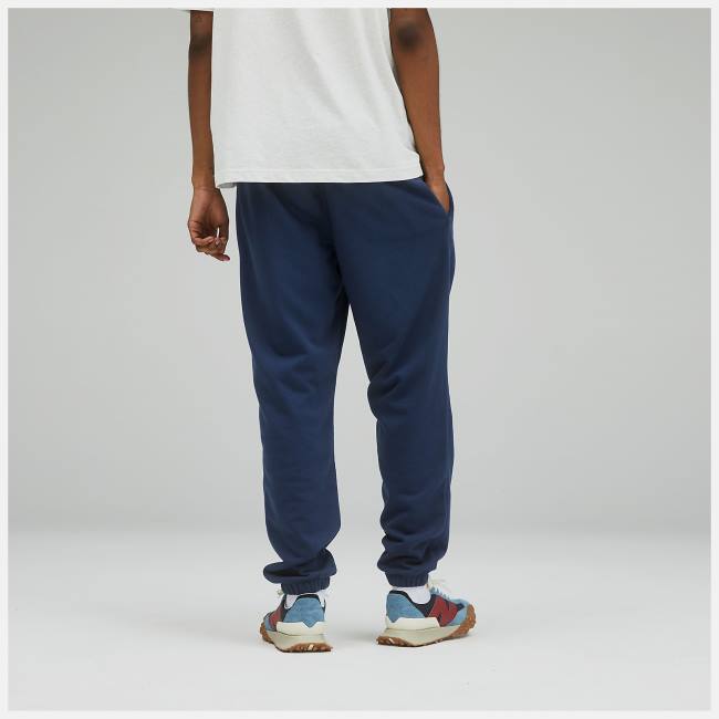 Pantaloni Barbati New Balance Uni-ssentials French Terry Sweatpant Bej Indigo | NB541RBI