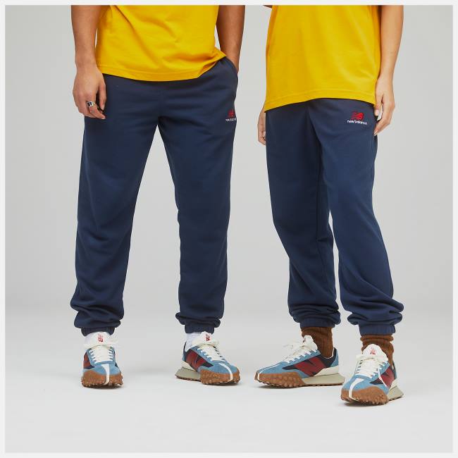 Pantaloni Barbati New Balance Uni-ssentials French Terry Sweatpant Bej Indigo | NB541RBI