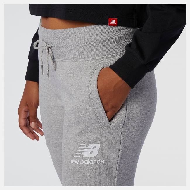 Pantaloni Dama New Balance NB Essentials French Terry Sweatpant Gri | NB526YIQ