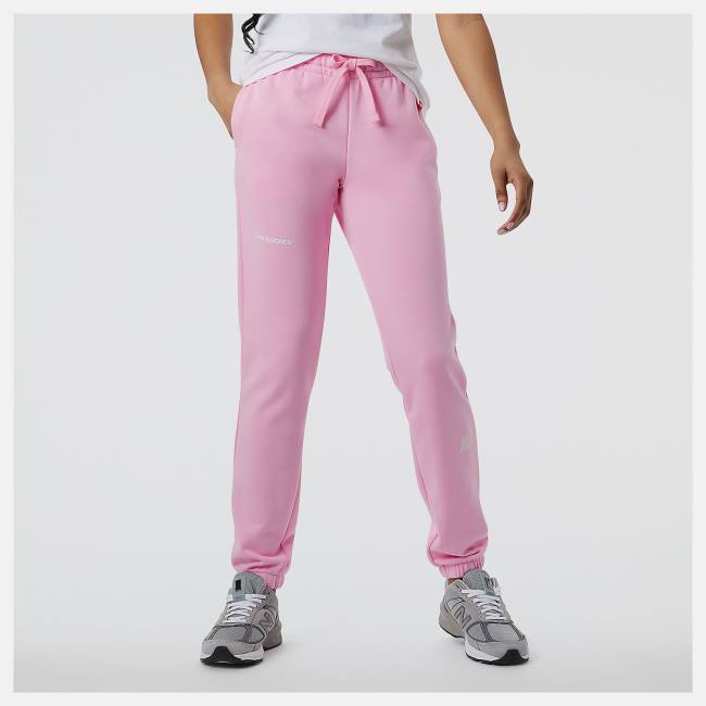 Pantaloni Dama New Balance NB Essentials Sweatpant Roz | NB687FUW