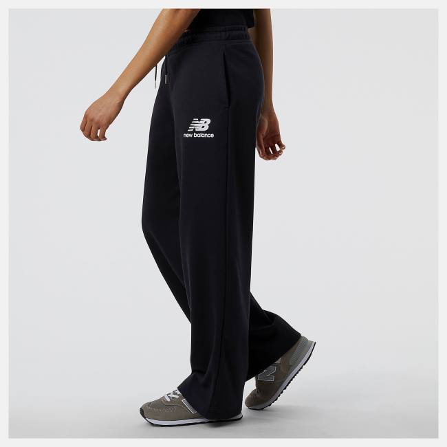 Pantaloni Dama New Balance NB Essentials Largi Legged Sweatpant Negrii | NB927ODE