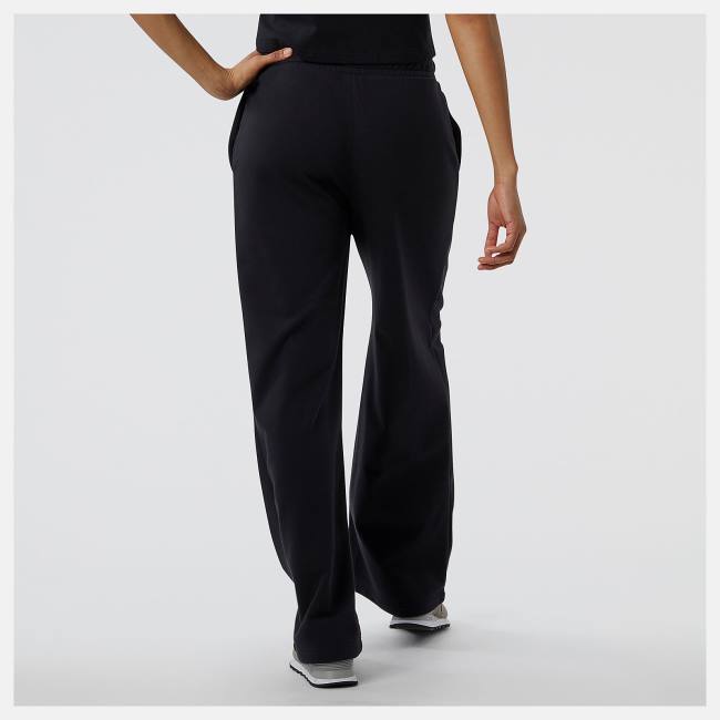 Pantaloni Dama New Balance NB Essentials Largi Legged Sweatpant Negrii | NB927ODE