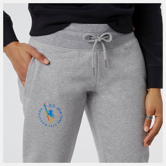 Pantaloni Dama New Balance NYC Marathon NB Essentials French Terry Sweatpant Gri | NB260SEJ